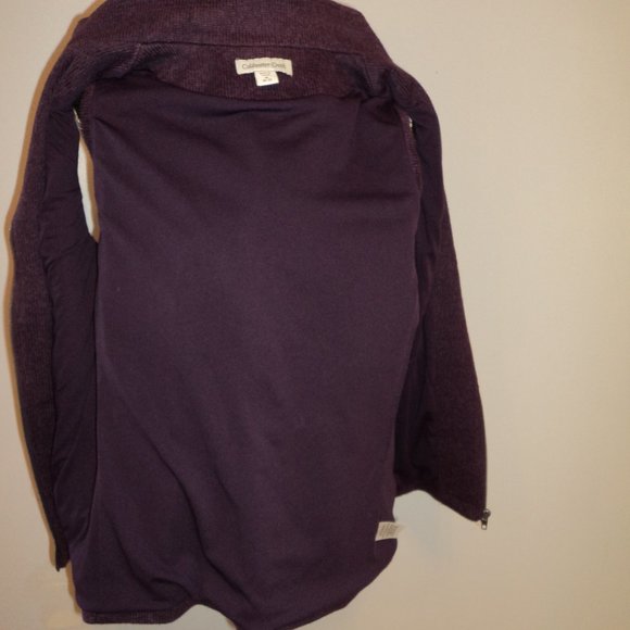 Coldwater Creek Woman's Medium 10/12 Purple Vest Zipper Front Stand Up Collar - Picture 8 of 9